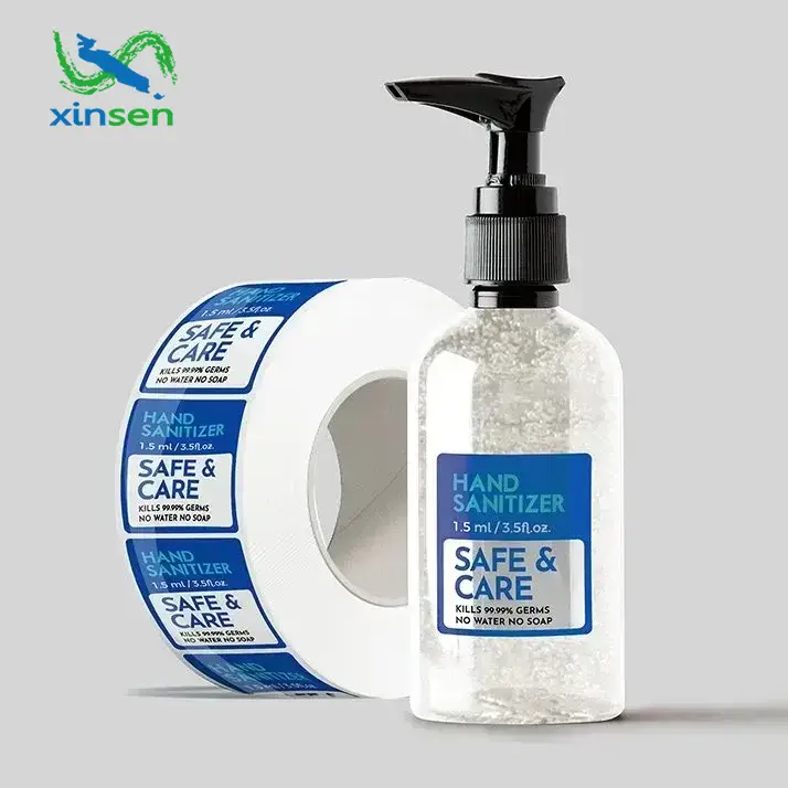 হ্যান্ড স্যানিটাইজার ওয়াটারপ্রুফ লেবেল