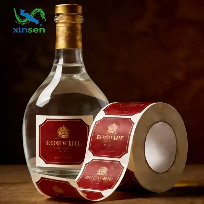 সাদা মদের বোতল লেবেল